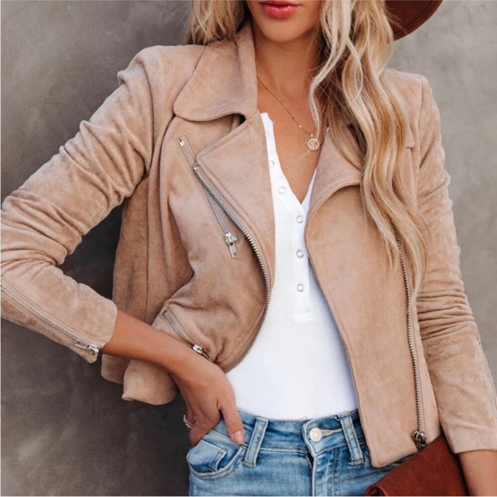 Vici Suede Moto Jacket Size S